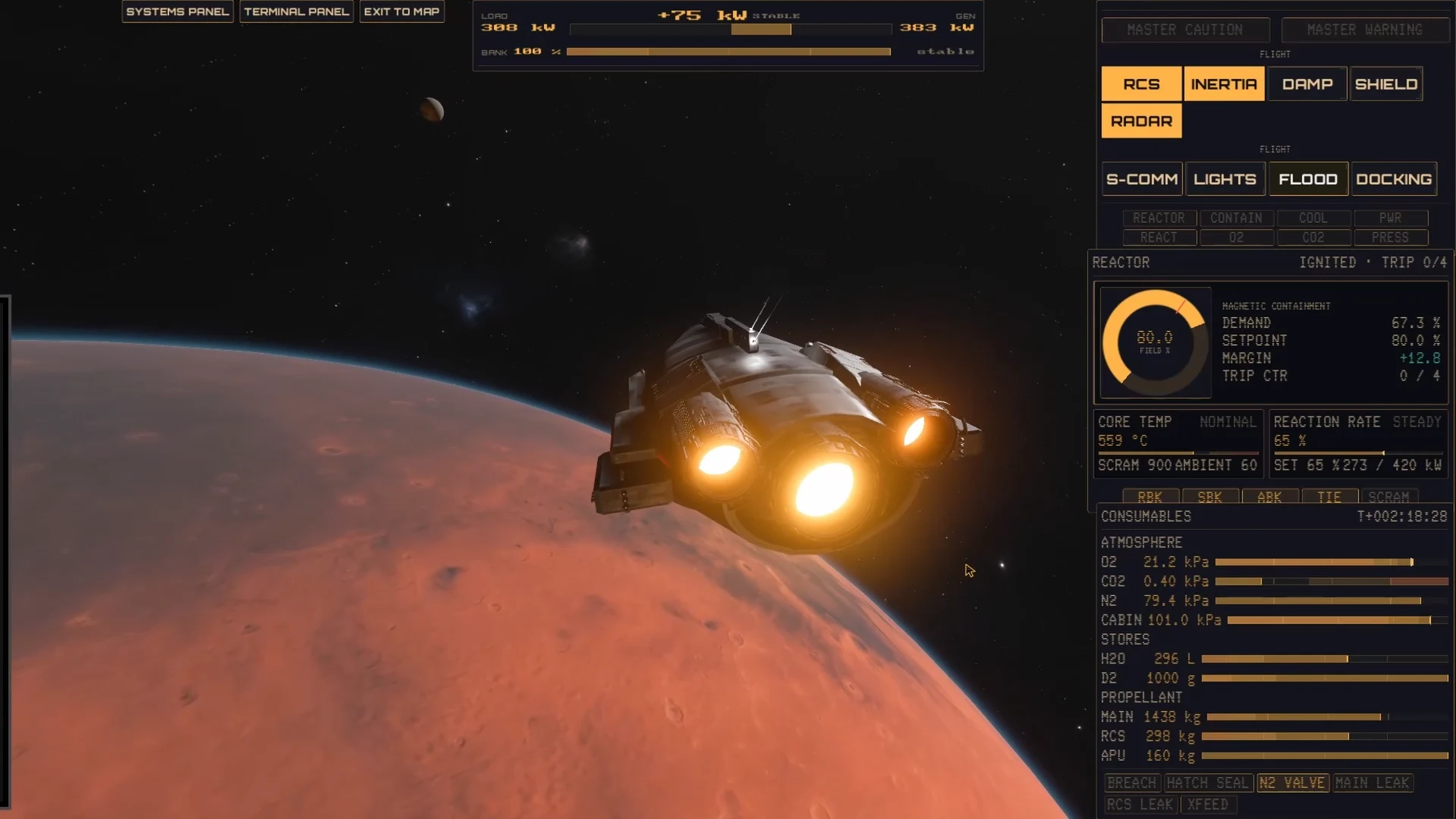 The MORSS Mk III under way near Mars
